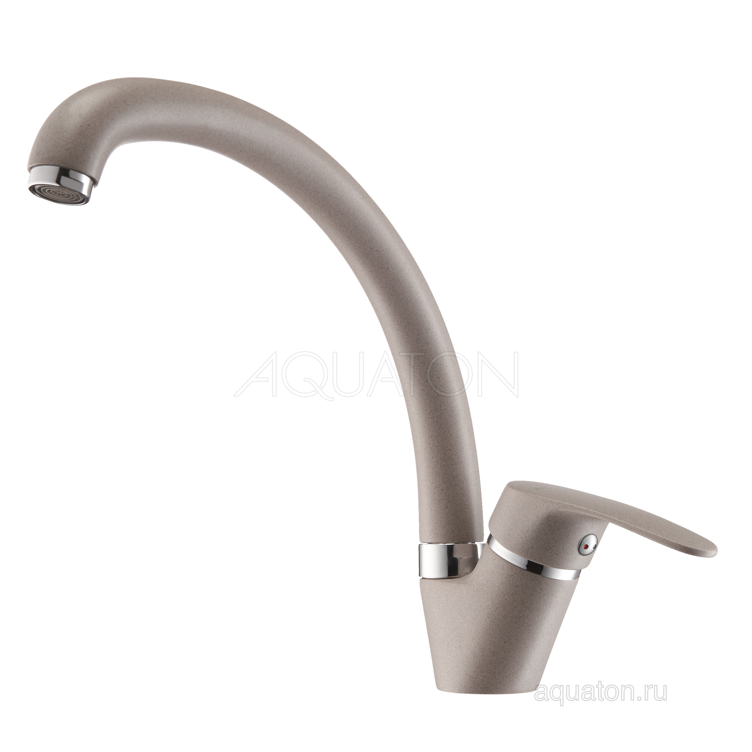 Смеситель для кухни серый шелк Aquaton Нимо 1AX002FCXX250
