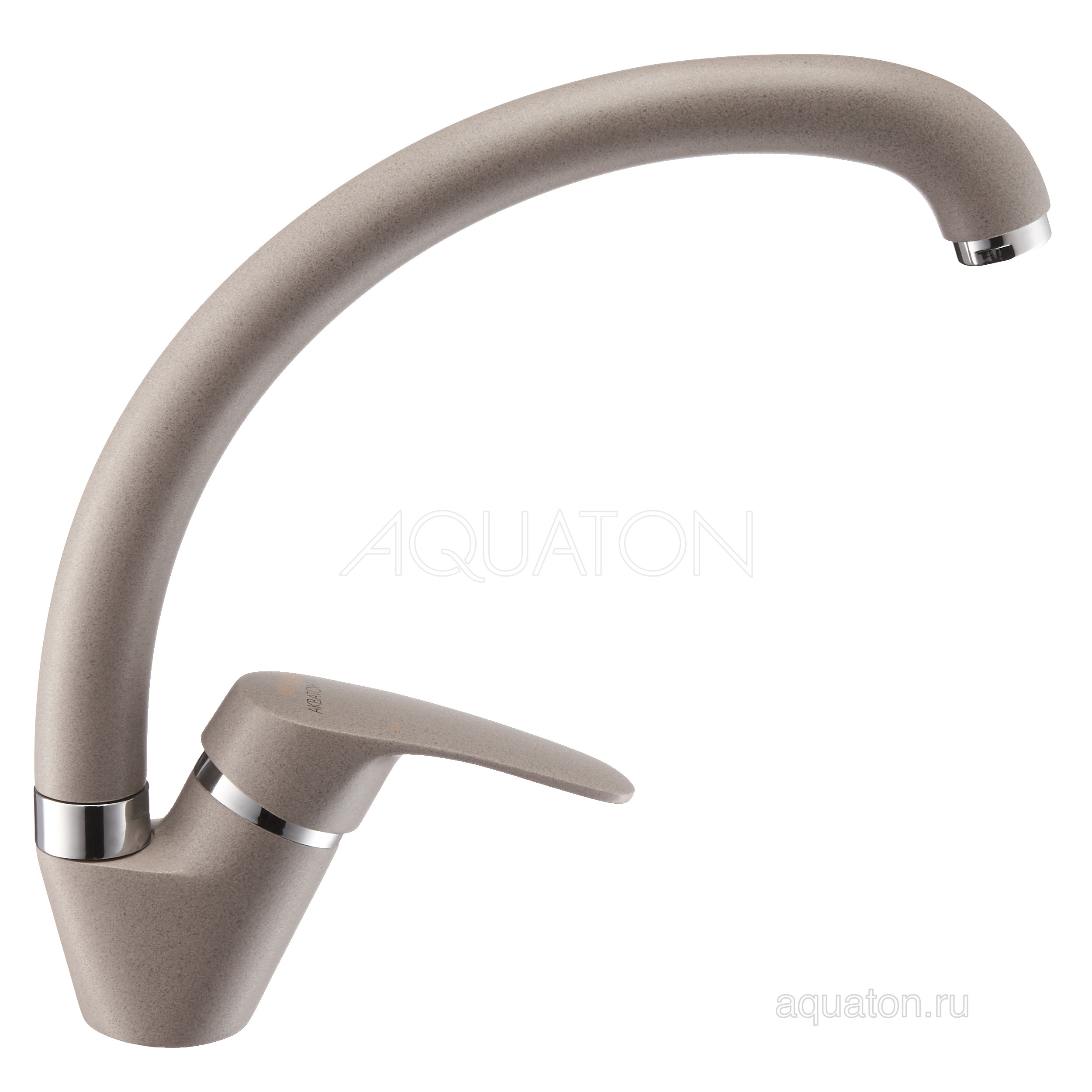 Смеситель для кухни серый шелк Aquaton Нимо 1AX002FCXX250