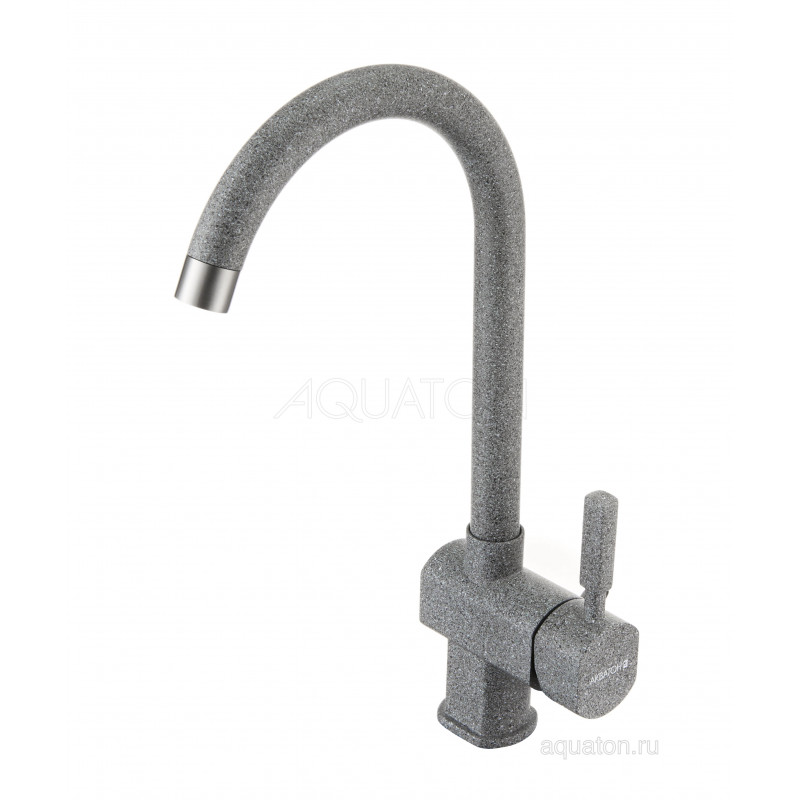 Смеситель для кухни серый Aquaton Лиам 1AX003FCXX230