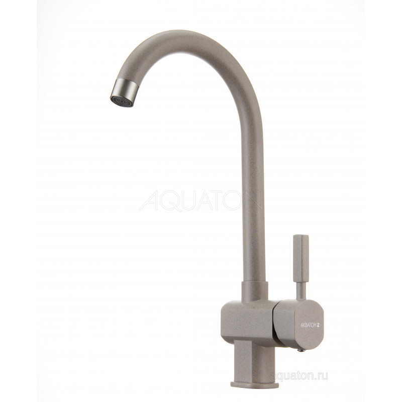Смеситель для кухни серый шелк Aquaton Лиам 1AX003FCXX250