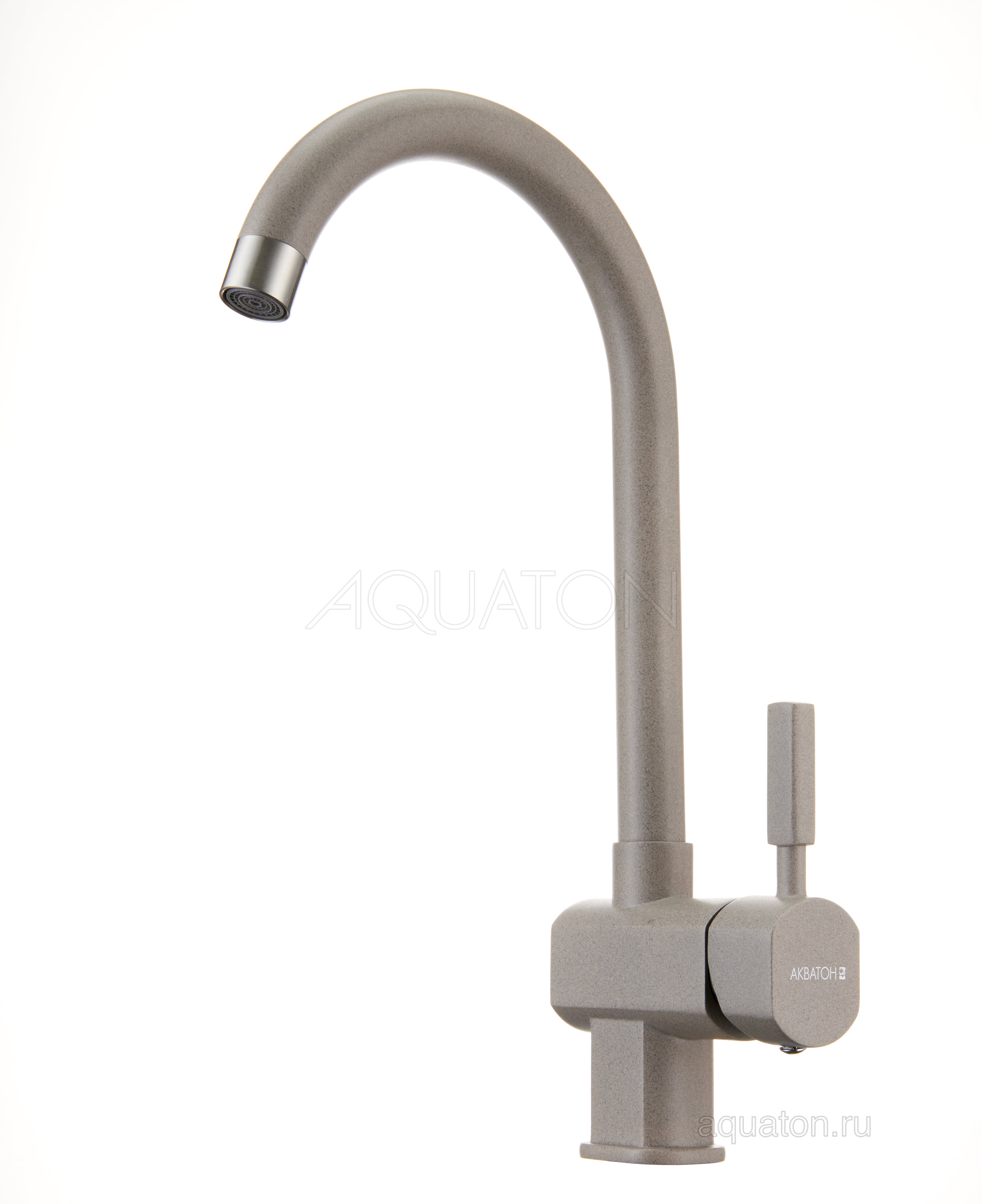 Смеситель для кухни серый шелк Aquaton Лиам 1AX003FCXX250