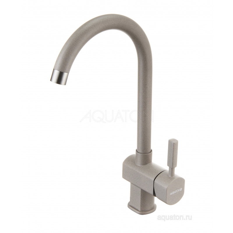 Смеситель для кухни серый шелк Aquaton Лиам 1AX003FCXX250