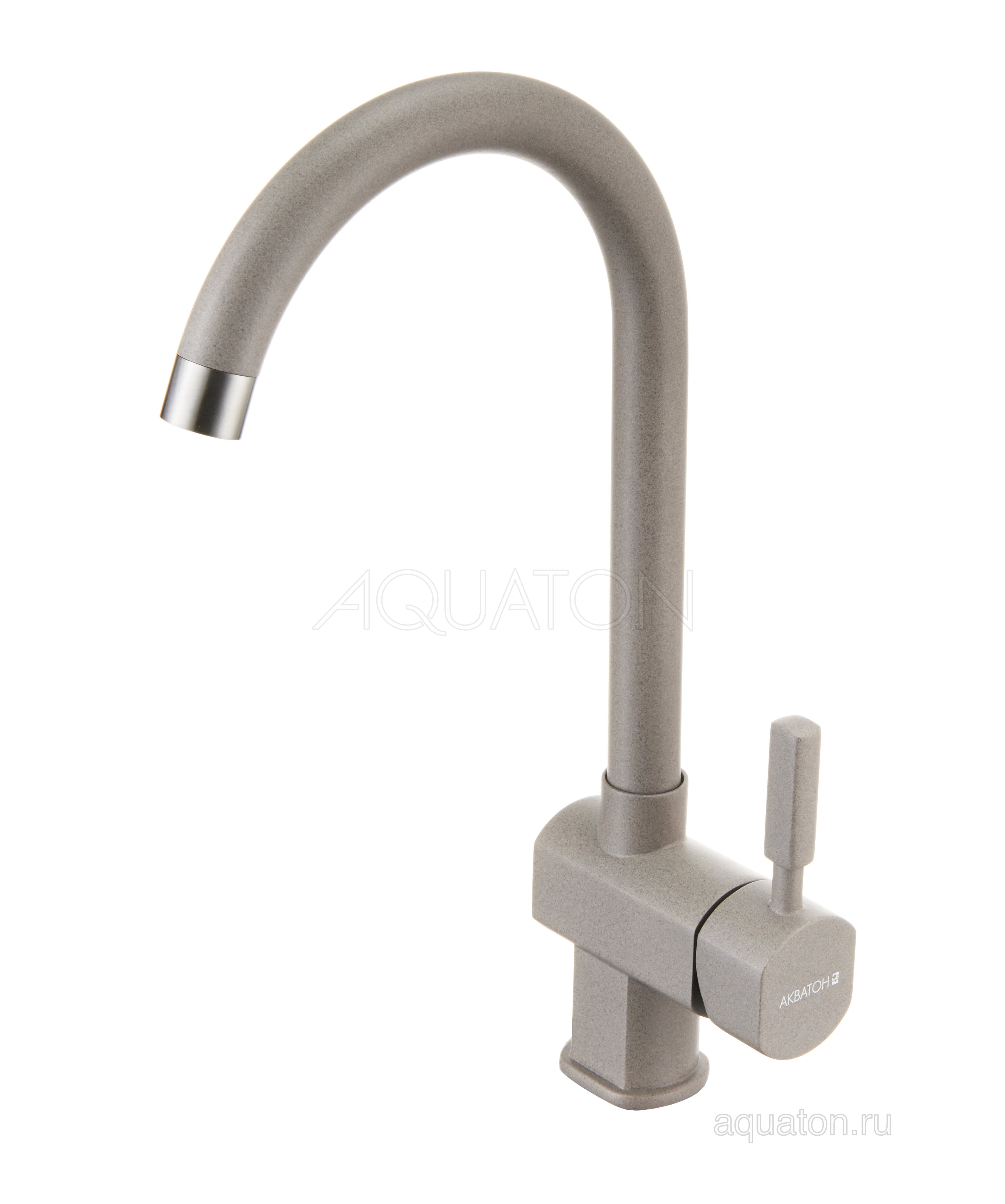 Смеситель для кухни серый шелк Aquaton Лиам 1AX003FCXX250