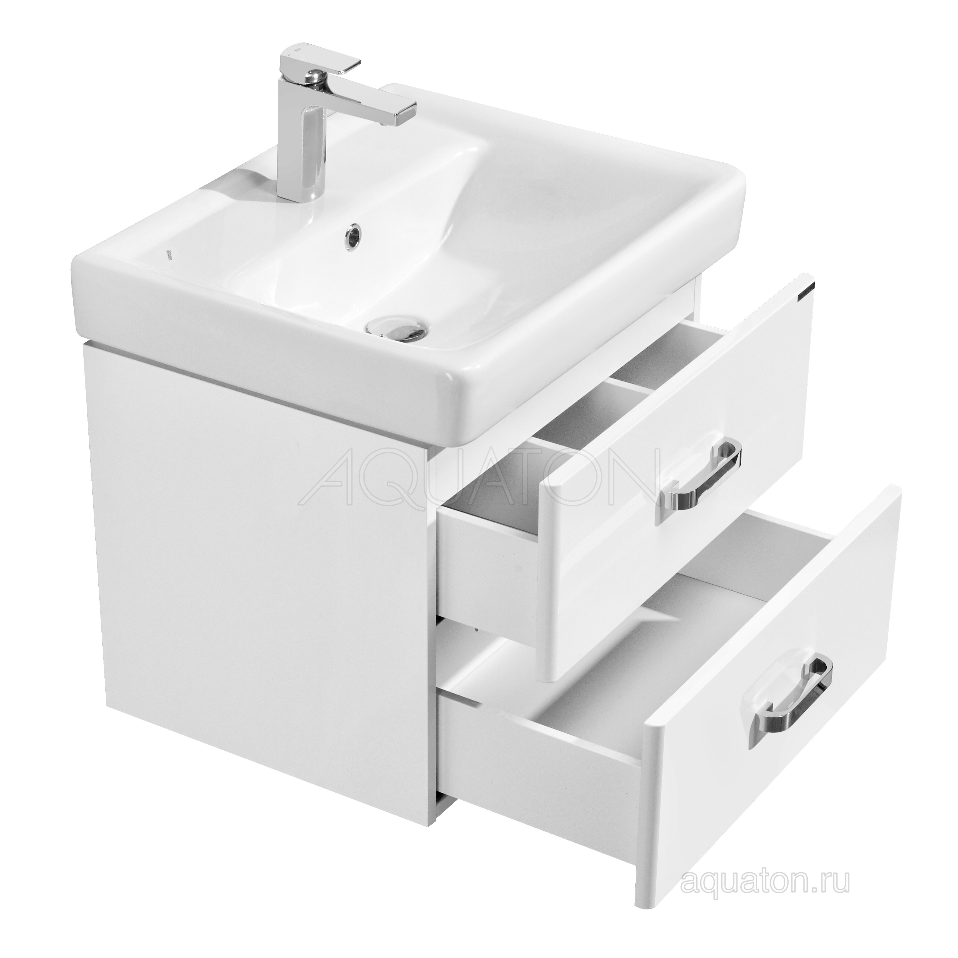 Тумба с раковиной Тигода 60 белая Aquaton Америна 1A1354K1AM010