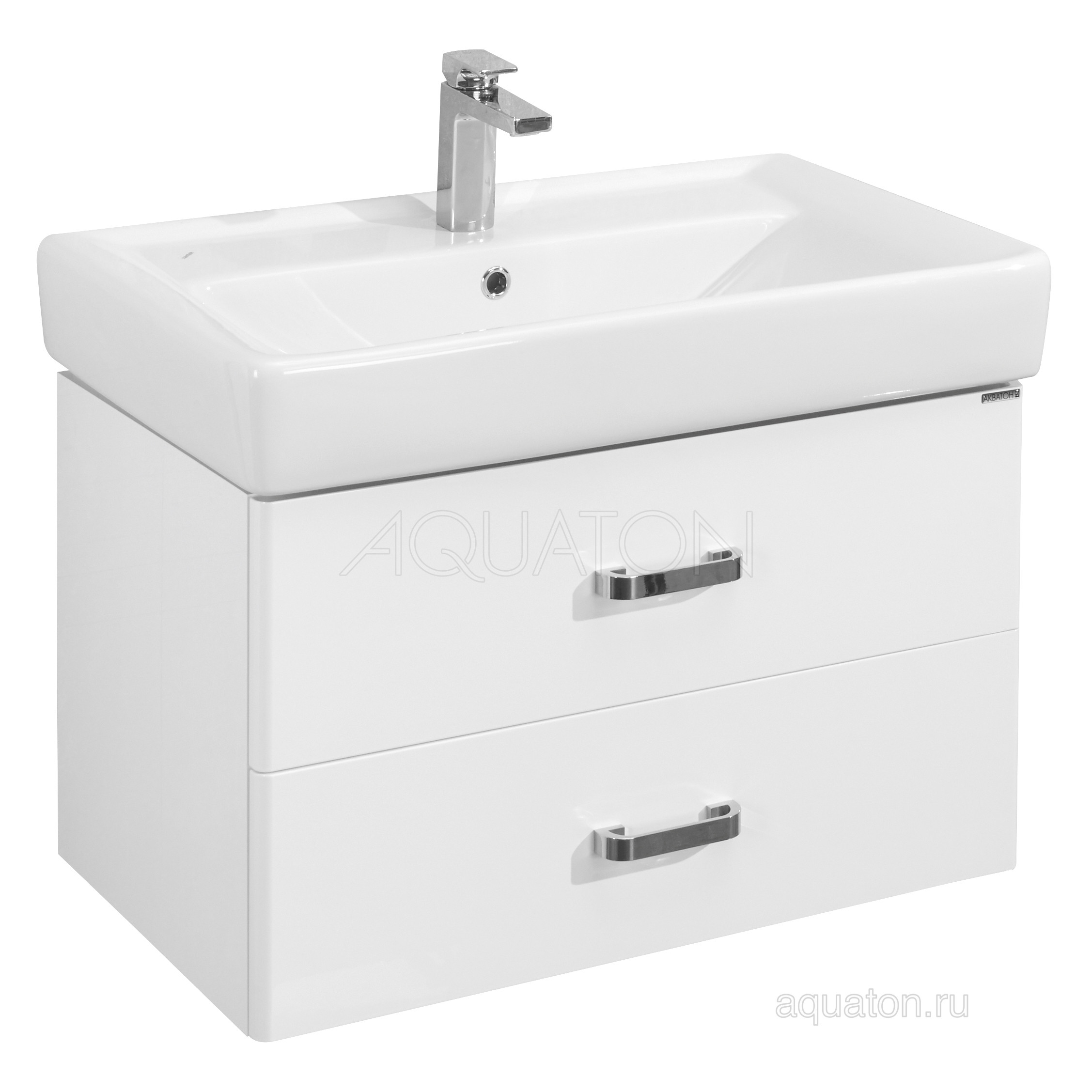 Тумба с раковиной Тигода 80 белая AQUATON Америна 1A1377K1AM010