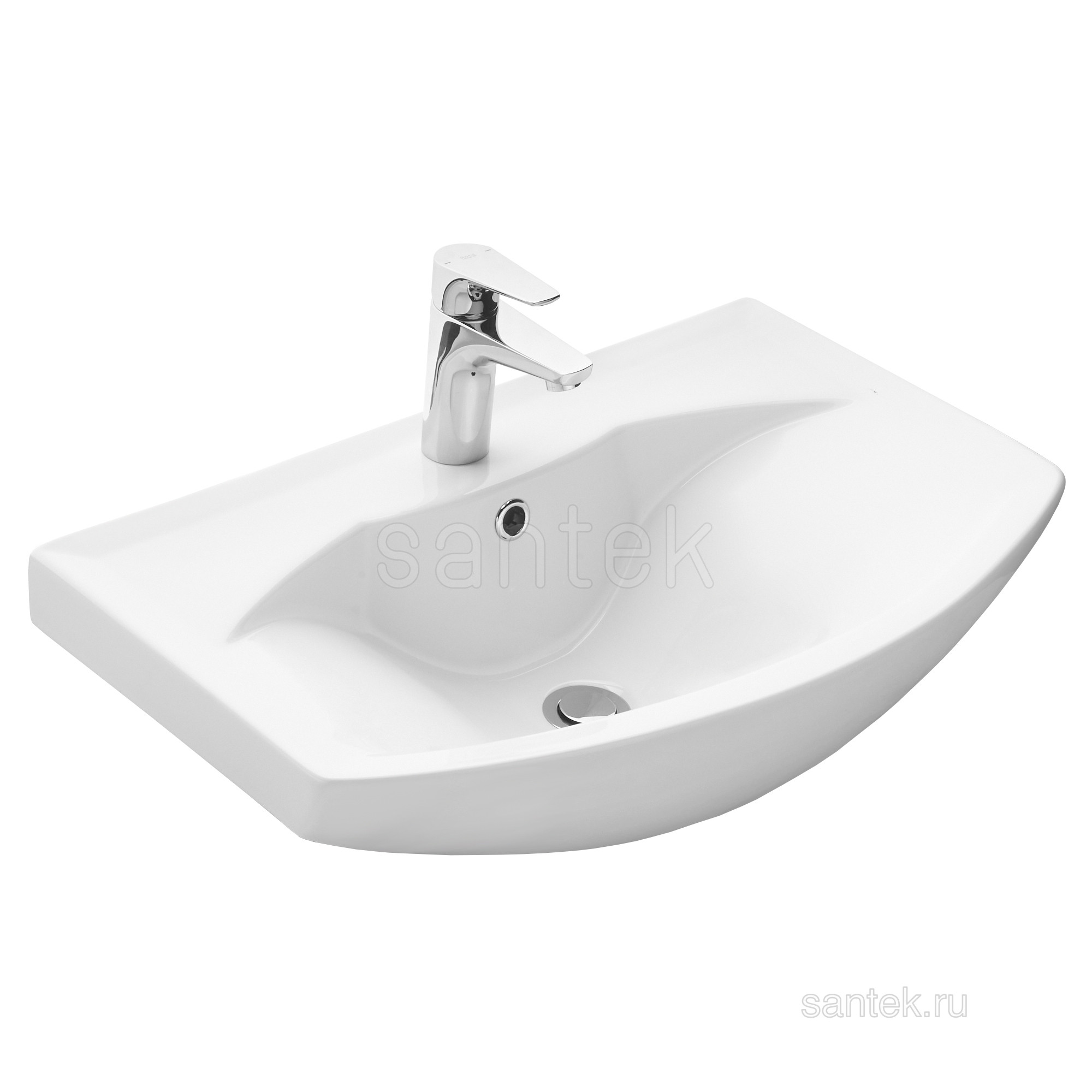 Тумба с раковиной Смайл 65 белая AQUATON Ария 1A1233K0AA010