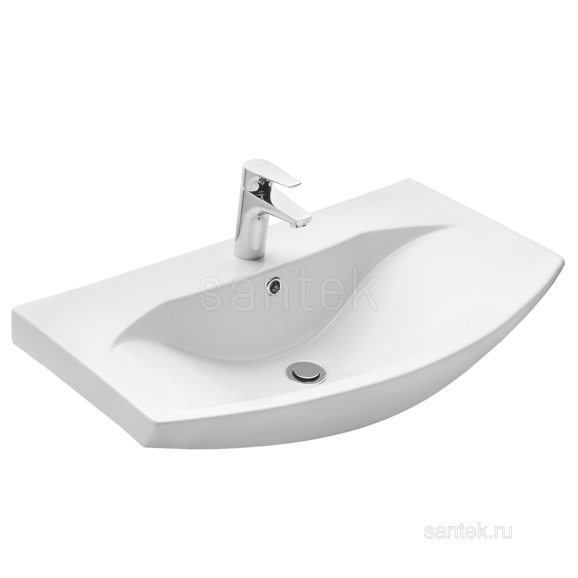 Тумба с раковиной Смайл 80 белая AQUATON Ария 1A1417K0AA010