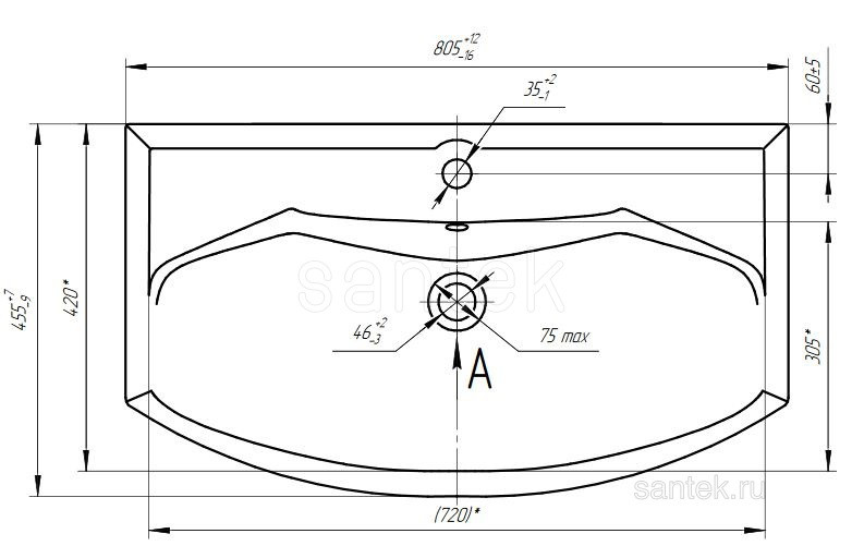 Тумба с раковиной Смайл 80 белая AQUATON Ария 1A1417K0AA010