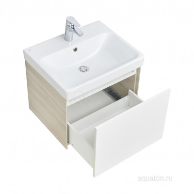 Тумба с раковиной Адриана 55 белая AQUATON Асти 1A2631K0AXD70