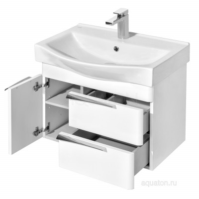 Тумба с раковиной Беверли 65 белая AQUATON Беверли 1A2353K0BV010