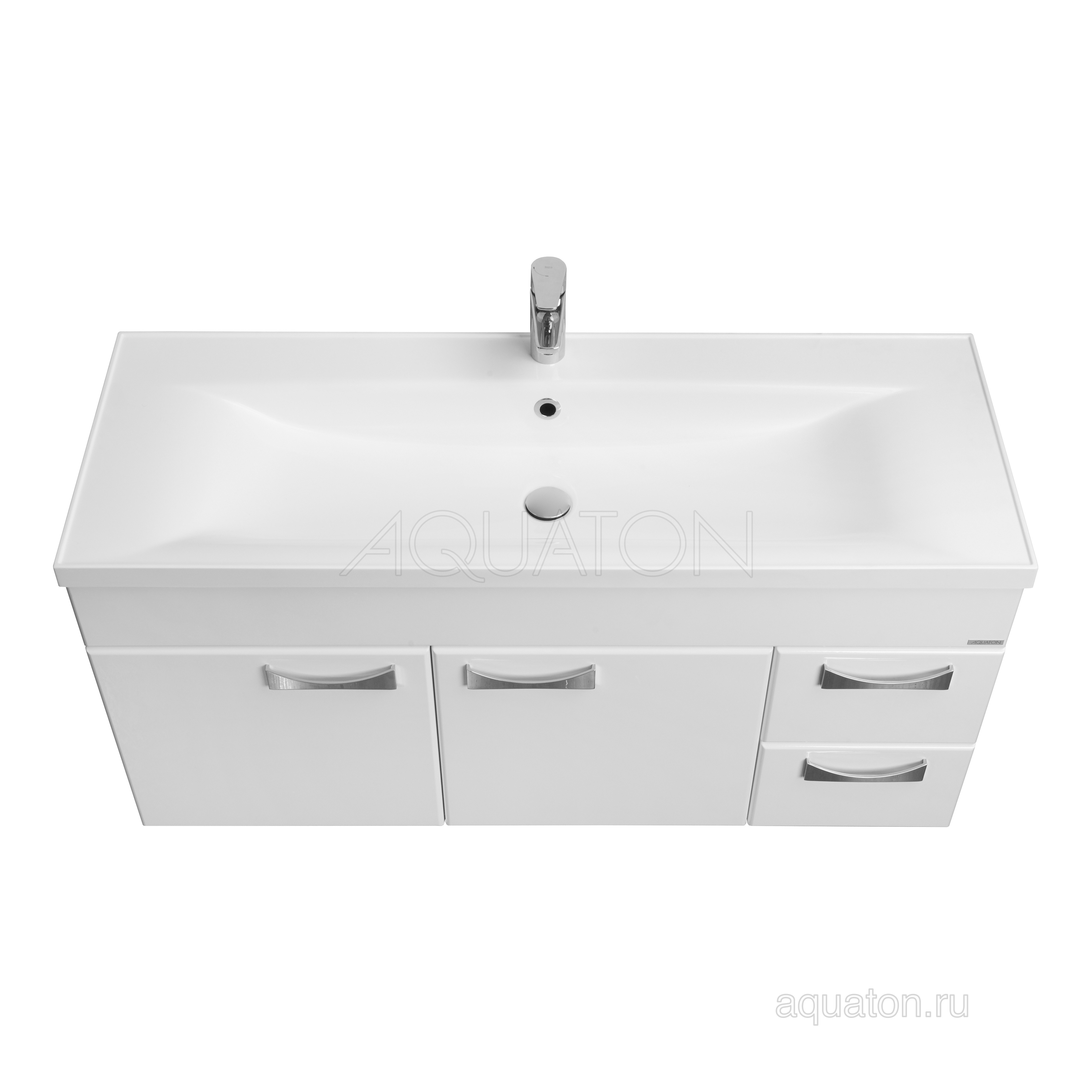 Тумба с раковиной Айрис М 120 белая AQUATON Диор 1A1106K3DR010