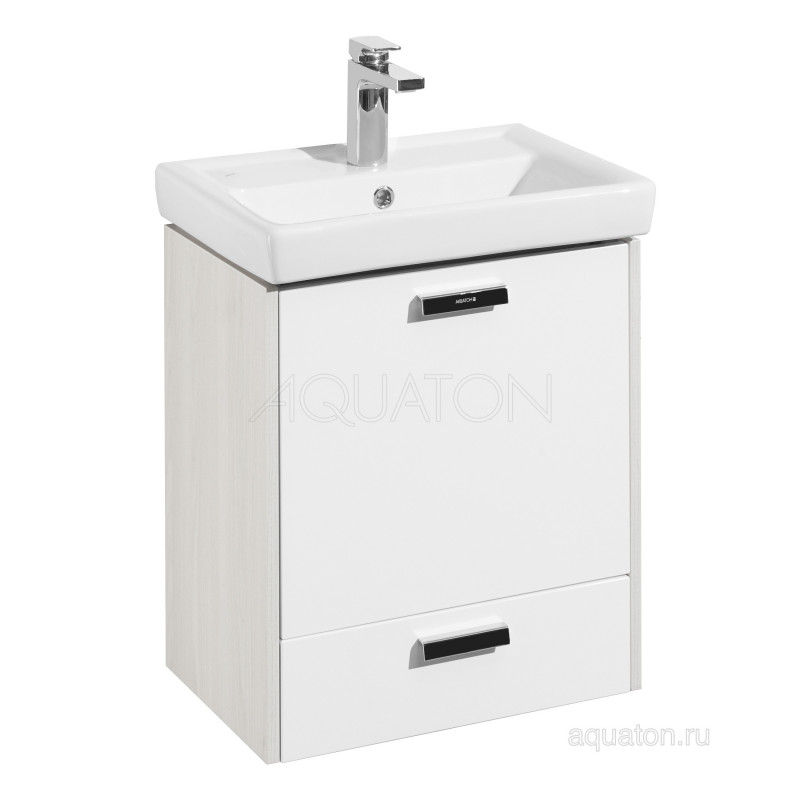 Тумба с раковиной Тигода 55 мини белая AQUATON Йорк 1A1708K2YOAV0
