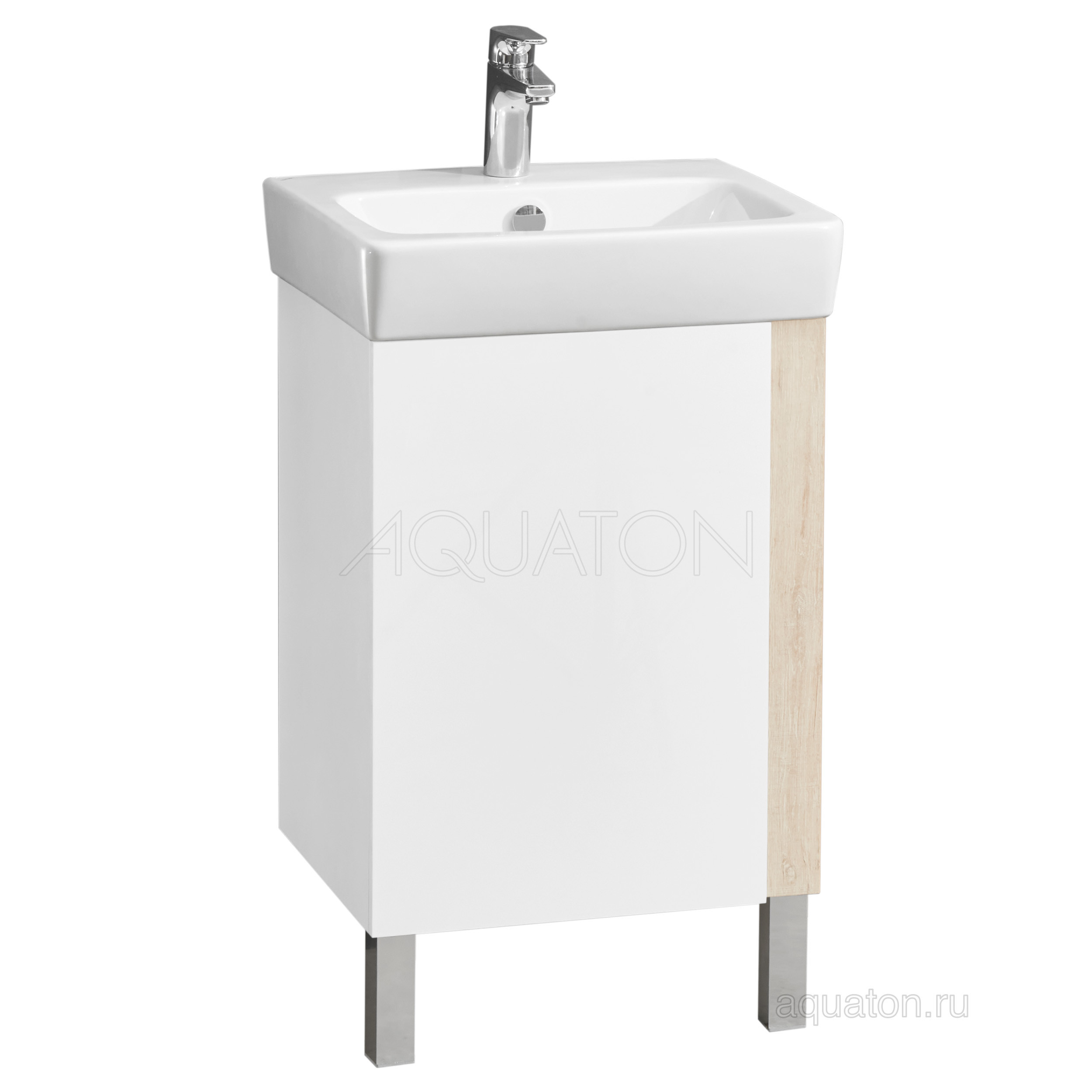 Тумба с раковиной Нео 50 белая/дуб AQUATON Кантри 1A2578K0AHB20