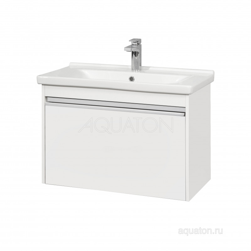 Тумба с раковиной Миранда 80 белая AQUATON Капри 1A2302K1KP010