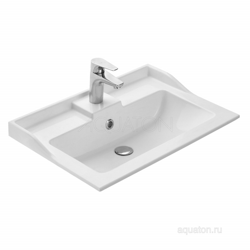 Тумба с раковиной Фабиа 65 дуб бежевый AQUATON Леон 1A1870K0LBPR0