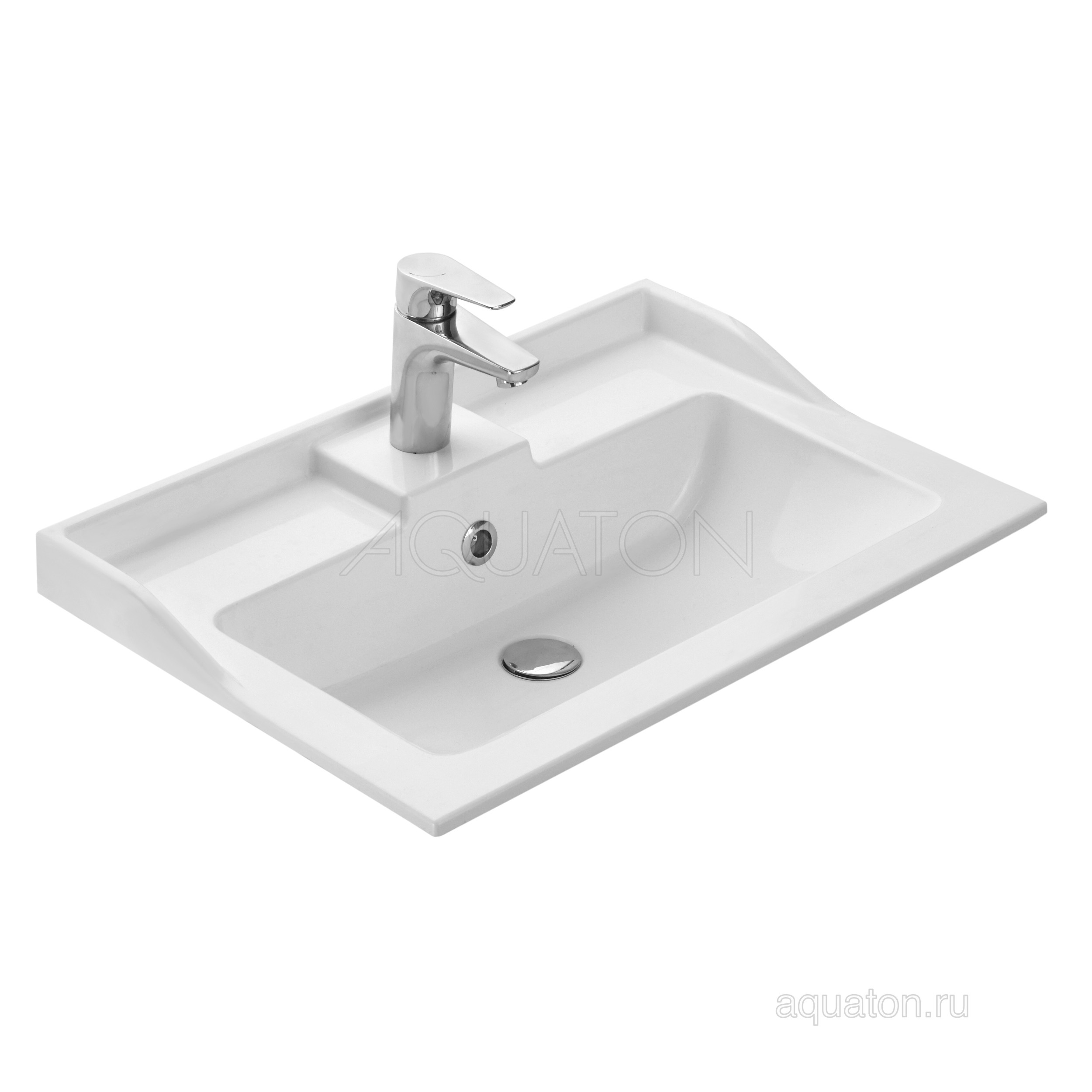 Тумба с раковиной Фабиа 65 дуб бежевый AQUATON Леон 1A1870K0LBPR0