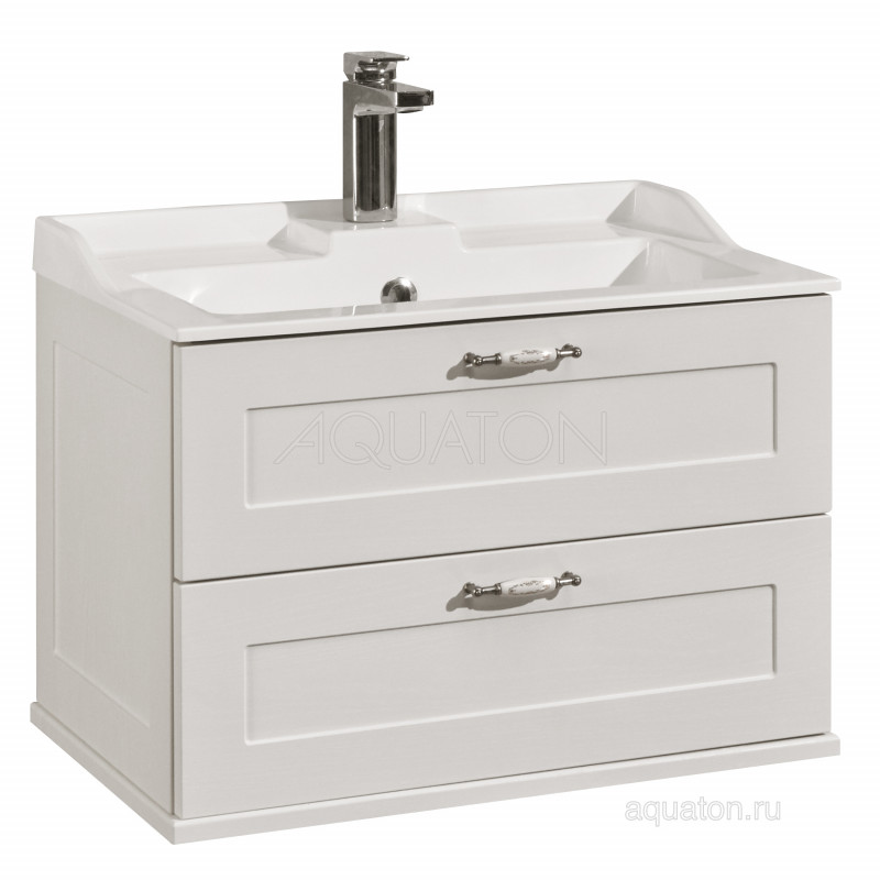 Тумба с раковиной Фабиа 65 дуб белый AQUATON Леон 1A1870K0LBPS0