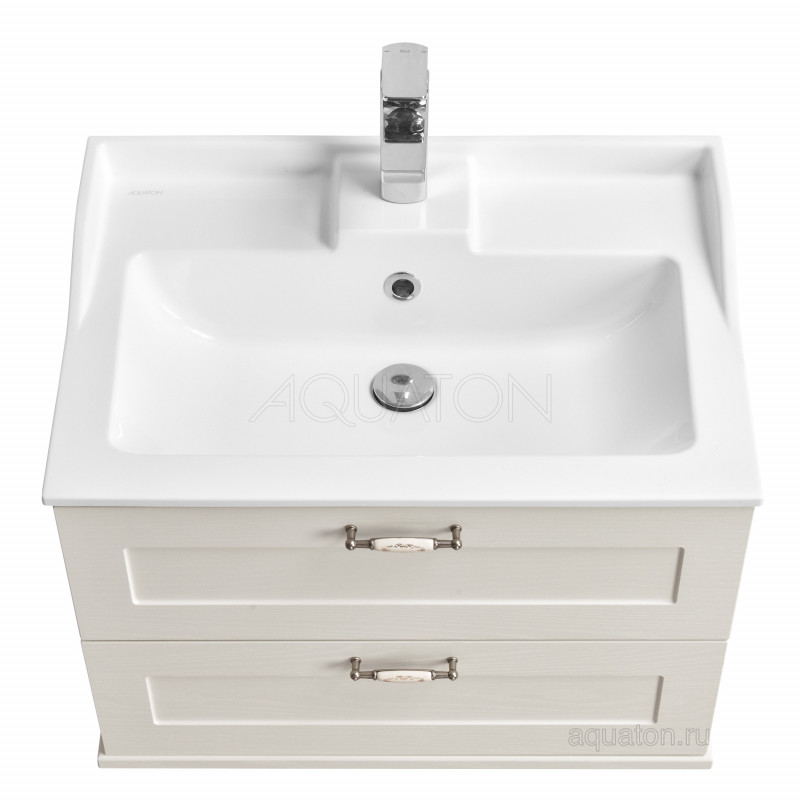 Тумба с раковиной Фабиа 65 дуб белый AQUATON Леон 1A1870K0LBPS0