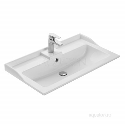 Тумба с раковиной Фабиа 80 дуб бежевый AQUATON Леон 1A1878K0LBPR0