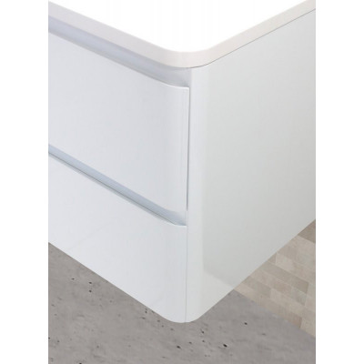 База под раковину подвесная с двумя выкатными ящиками 1000x450x500  BelBagno ALBANO-1000, Bianco Lucido