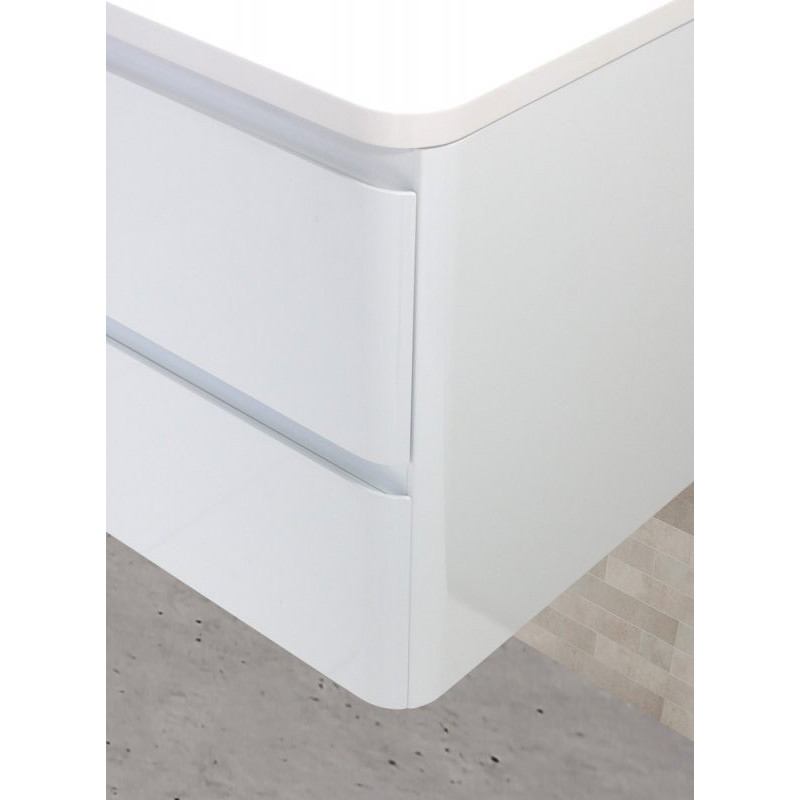 База под раковину подвесная с двумя выкатными ящиками 1000x450x500  BelBagno ALBANO-1000, Bianco Lucido