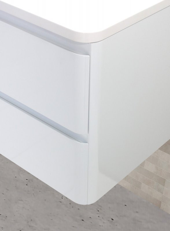 База под раковину подвесная с двумя выкатными ящиками 1000x450x500  BelBagno ALBANO-1000, Bianco Lucido