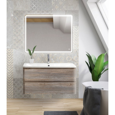 База под раковину подвесная с двумя выкатными ящиками 1000x450x500  BelBagno ALBANO-1000, Pino Scania
