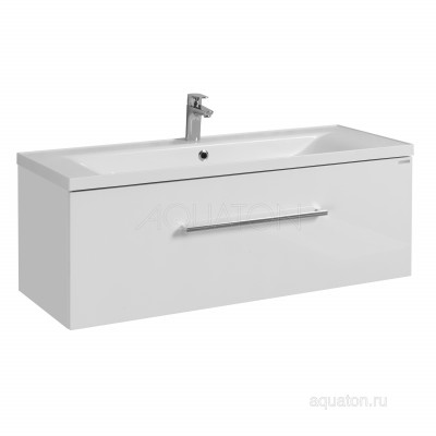 Тумба с раковиной Айрис 120 белая AQUATON Мадрид 1A1687K2MA010