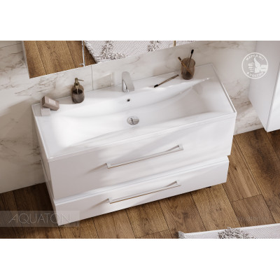 Тумба с раковиной Айрис 120 белая AQUATON Мадрид 1A1687K2MA010