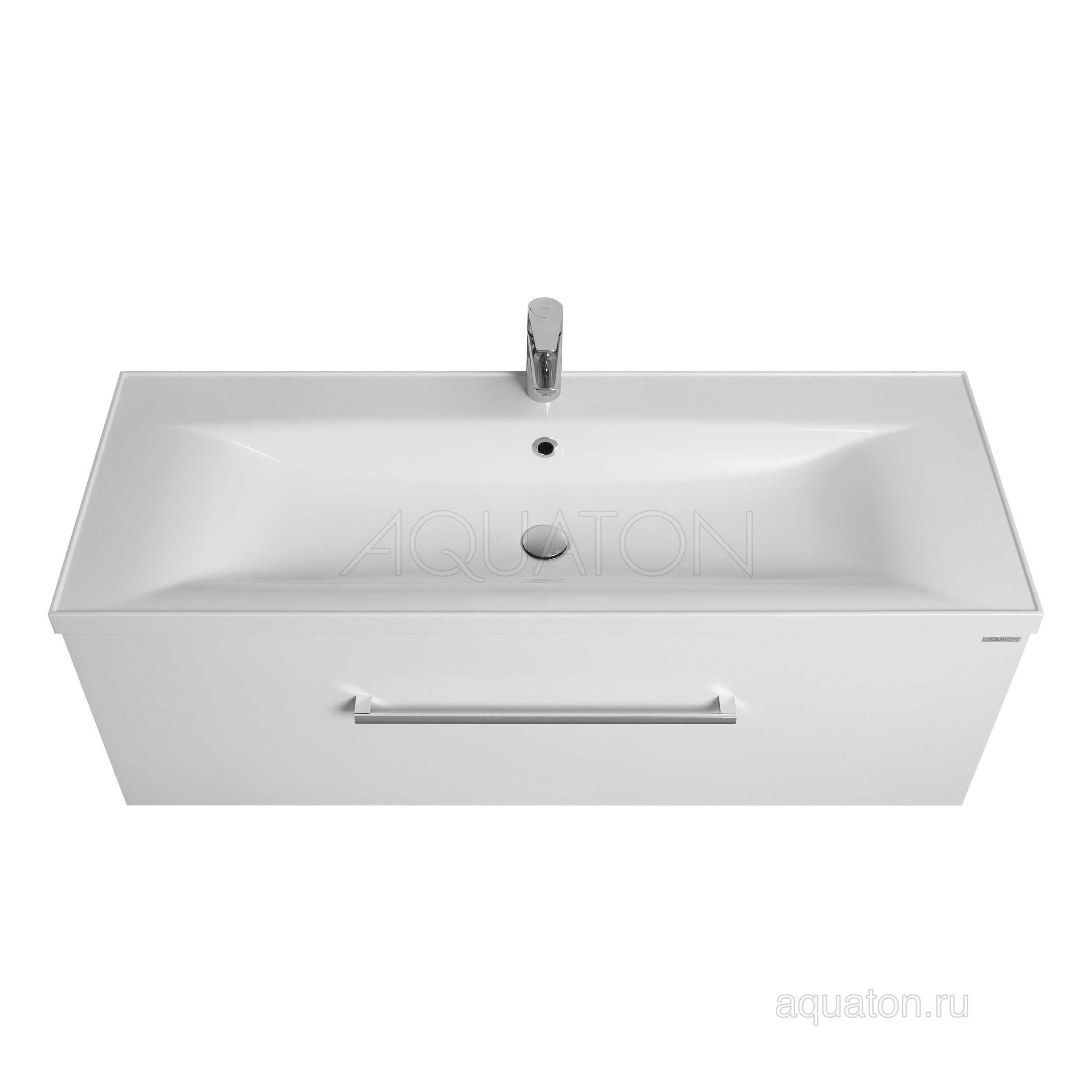 Тумба с раковиной Айрис М 120 белая AQUATON Мадрид 1A1687K3MA010