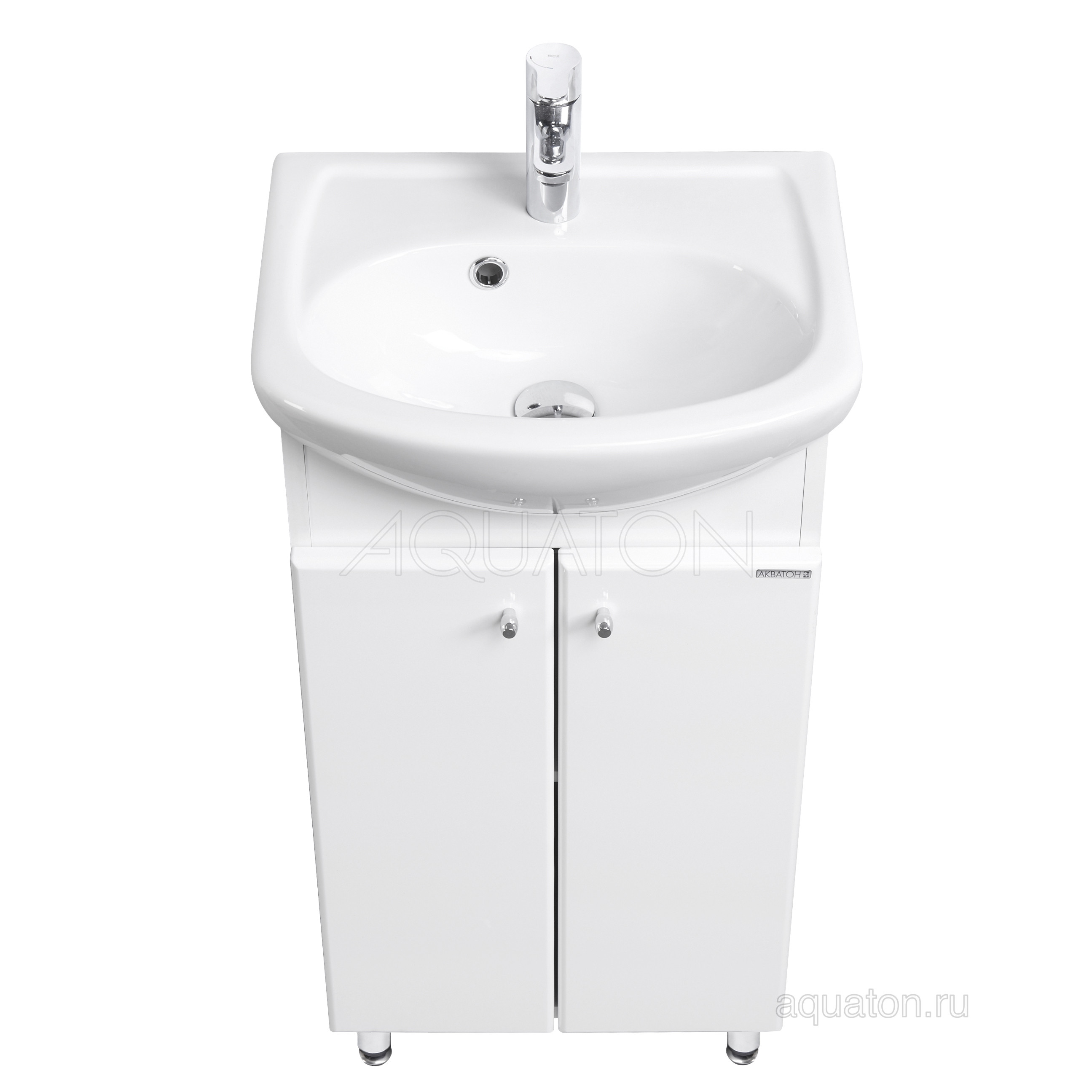 Тумба с раковиной Азов 45 белая AQUATON Минима 1A1044K1MR010