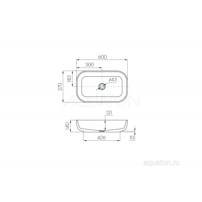 Тумба с раковиной Лола 60 дуб/белый AQUATON Мишель 1A2445K4MIDU0