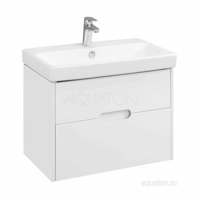 Тумба с раковиной Адриана 70 белая AQUATON Оливия 1A2543K0OL010