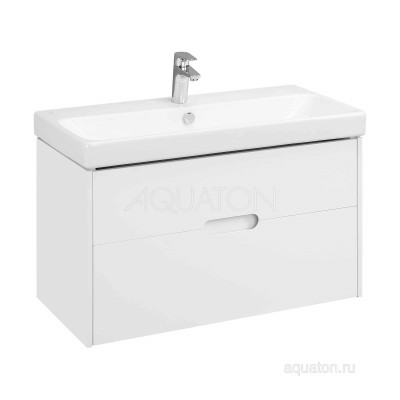 Тумба с раковиной Адриана 90 белая AQUATON Оливия 1A2544K0OL010