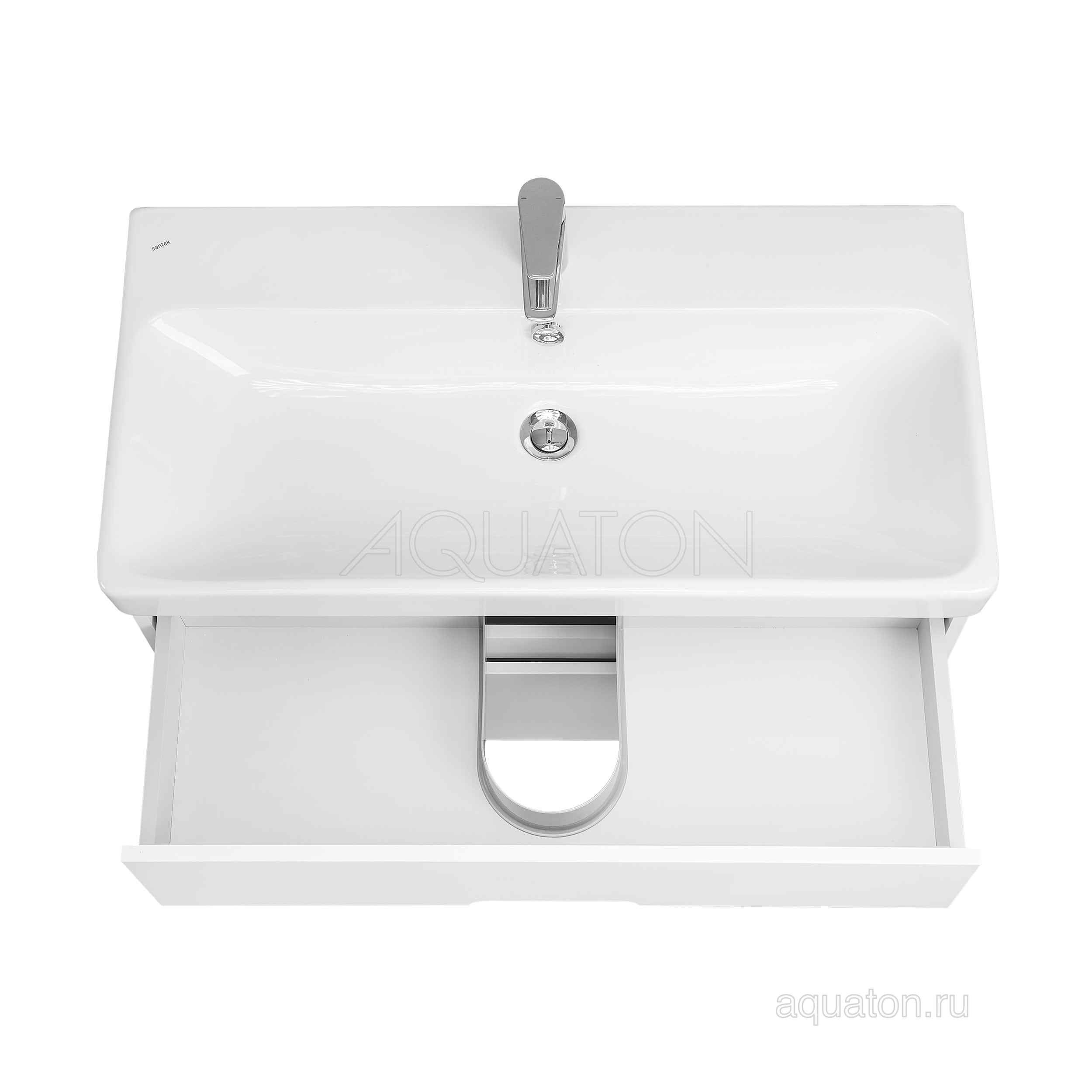 Тумба с раковиной Адриана 90 белая AQUATON Оливия 1A2544K0OL010