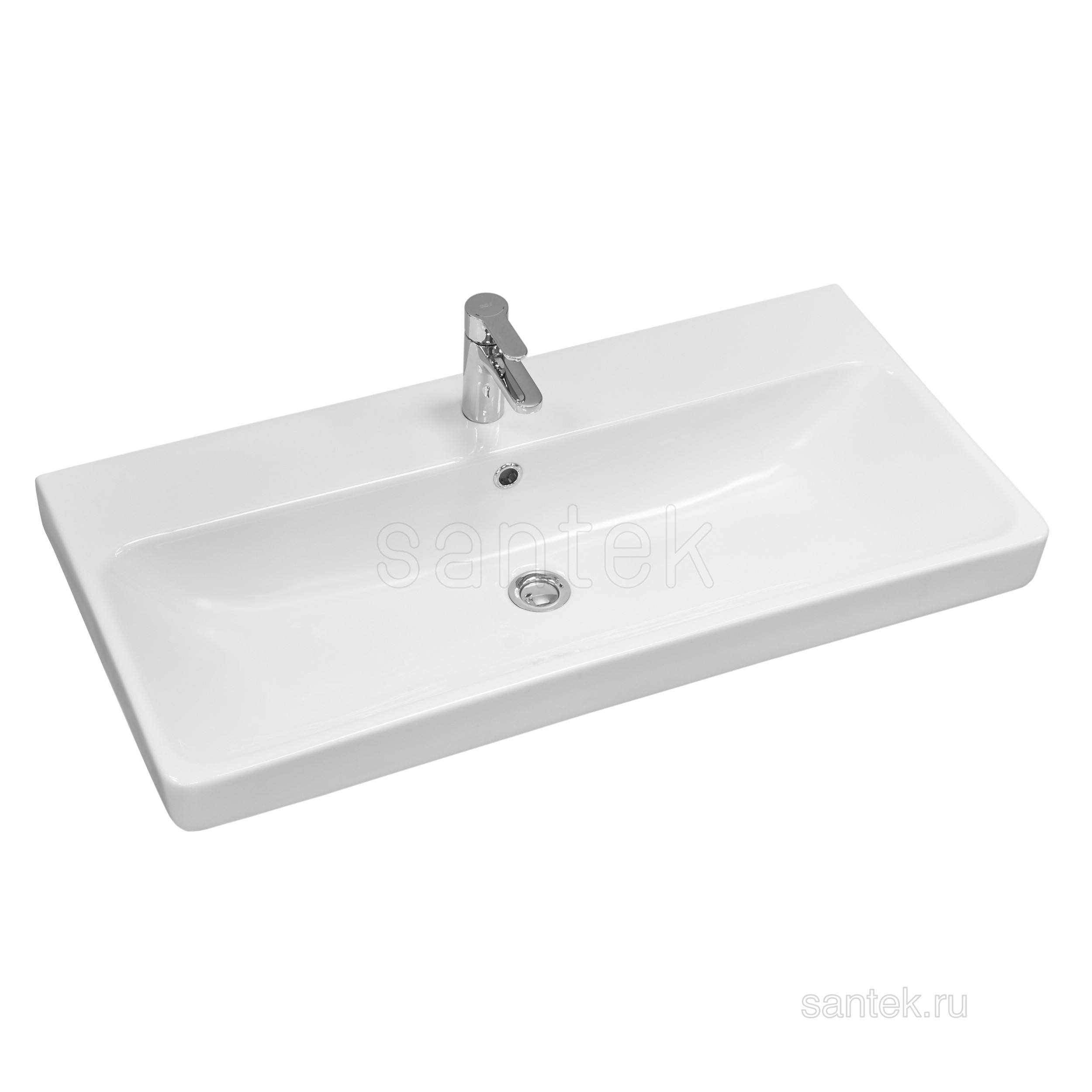 Тумба с раковиной Адриана 90 белая AQUATON Оливия 1A2544K0OL010