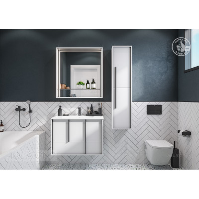 Тумба с раковиной Victoria-N Unik 80х46 белая AQUATON Ривьера 1A2390K1RVX20
