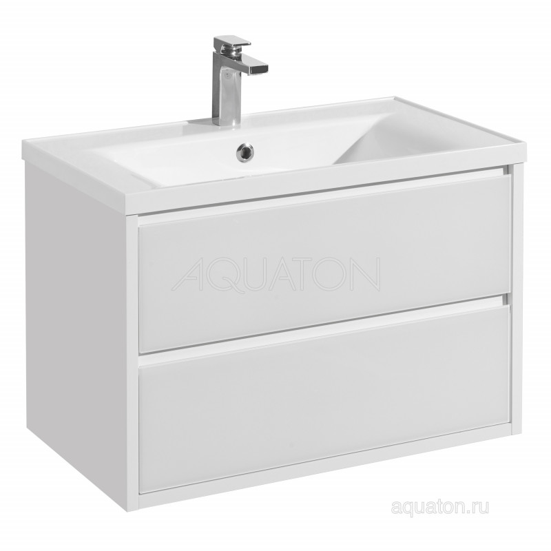 Тумба с раковиной Айрис 80 белая AQUATON Римини 1A2267K3RN010