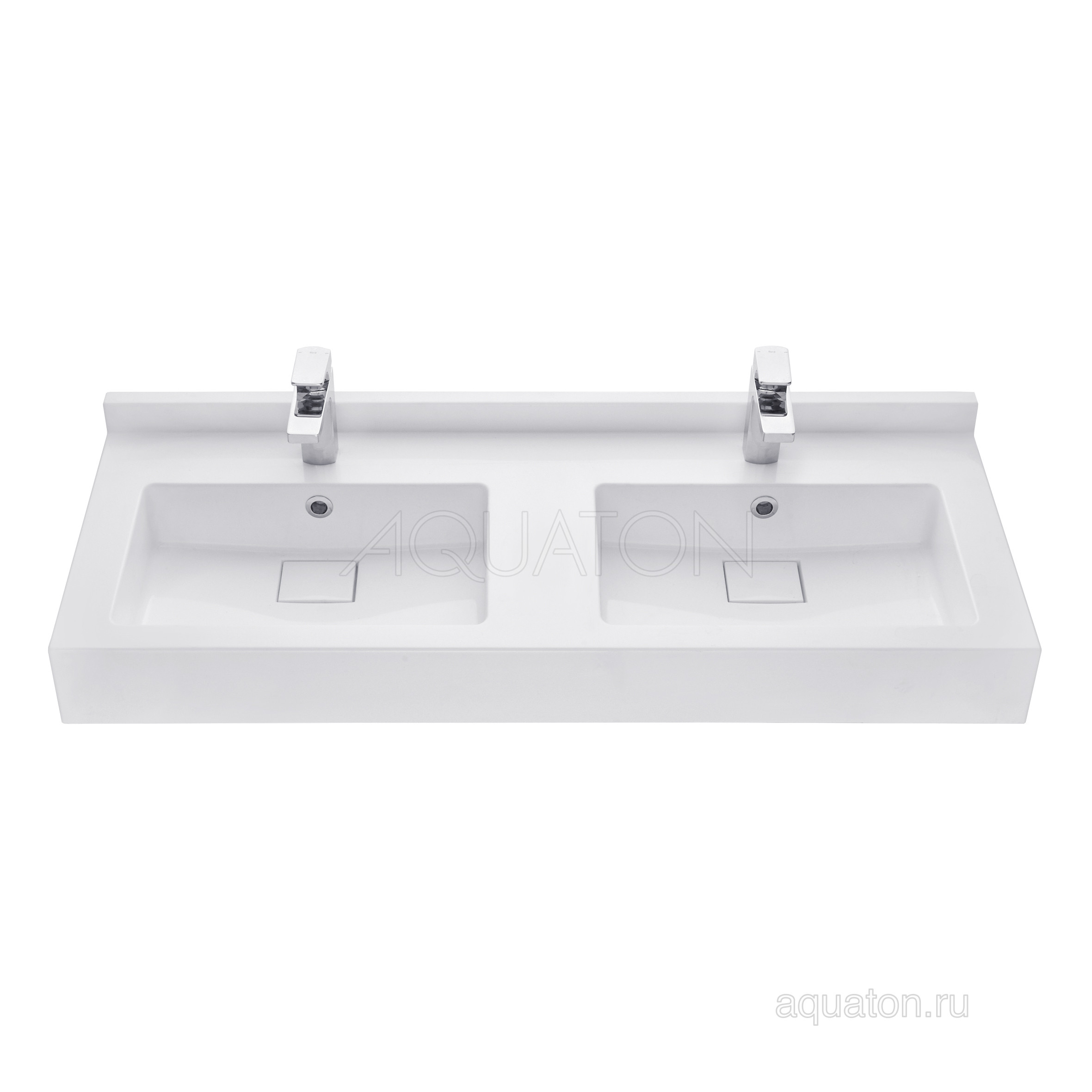 Тумба с раковиной Сакура 120 две чаши белый/ольха AQUATON Сакура 1A2197K2SKW80