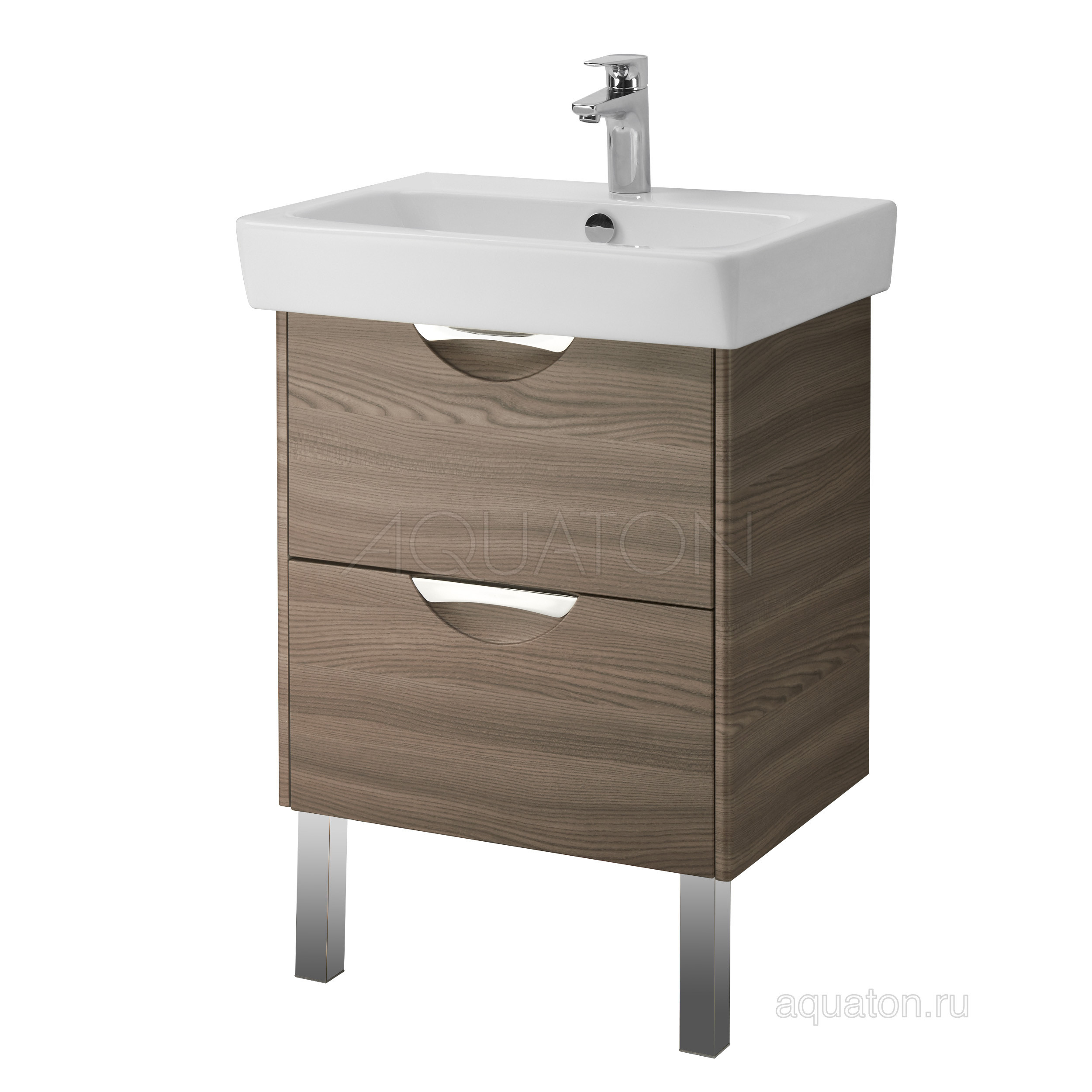 Тумба с раковиной Нео 60 дуб AQUATON Сильва 1A2118K1SIW50