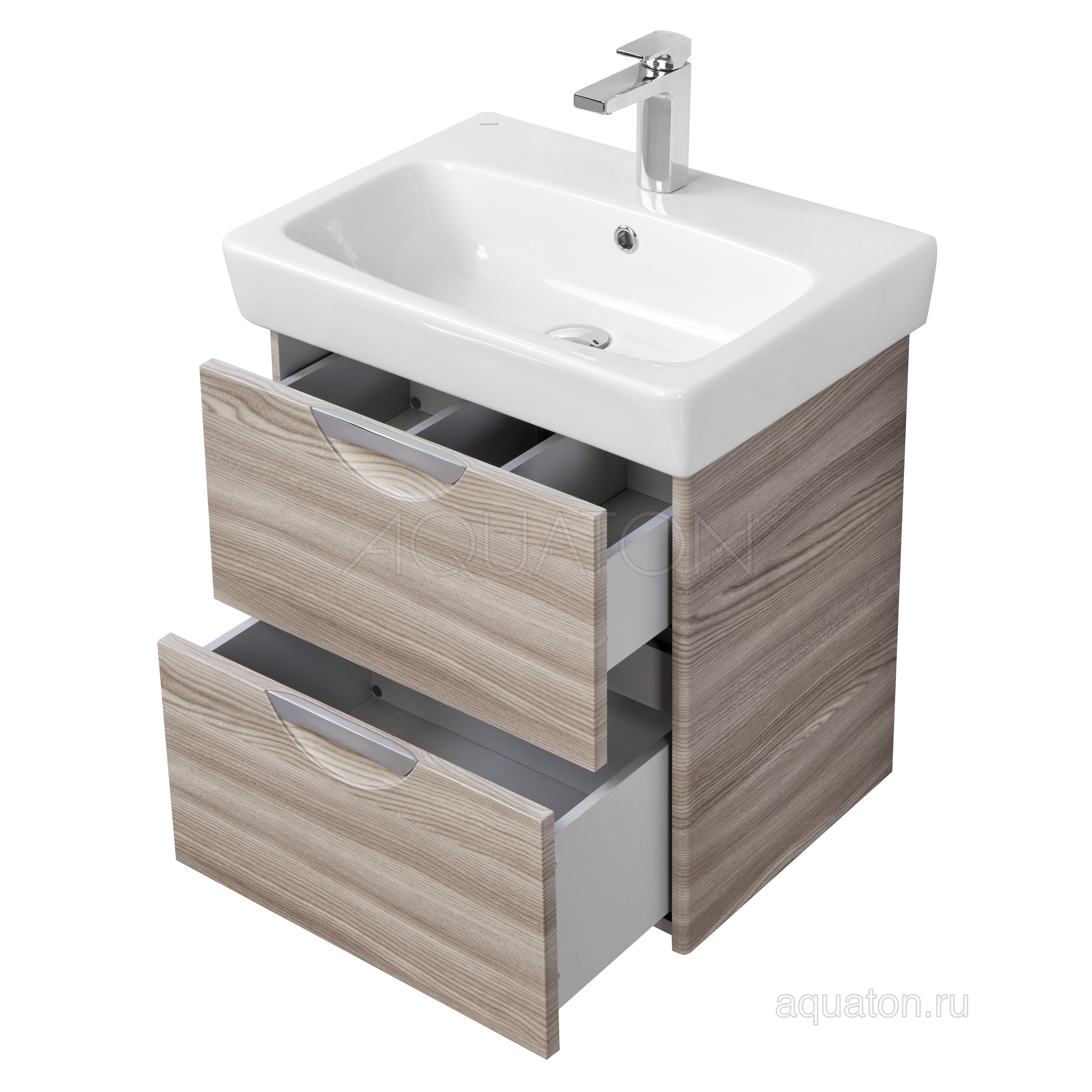 Тумба с раковиной Нео 60 дуб AQUATON Сильва 1A2118K1SIW60
