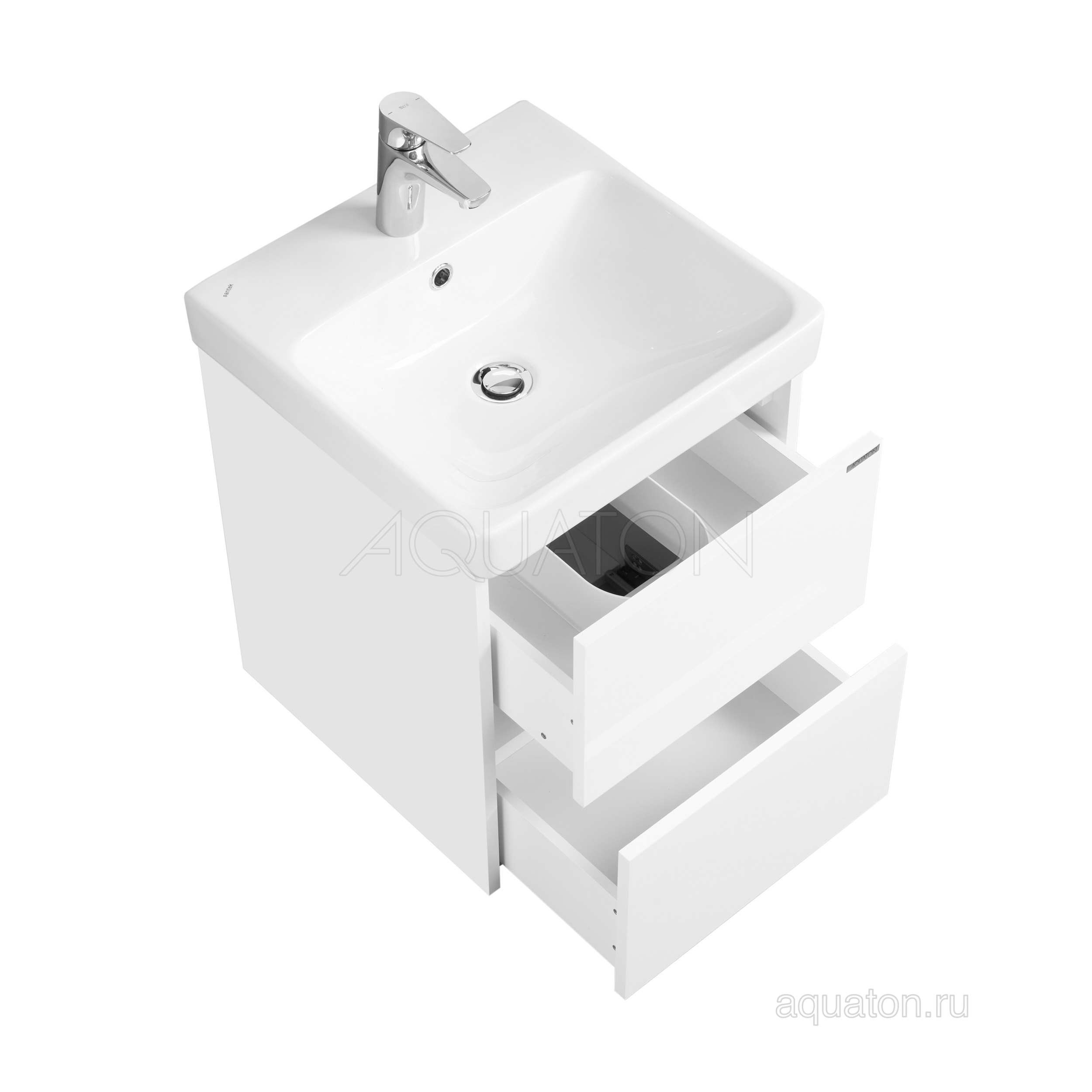 Тумба с раковиной Адриана 45 белая AQUATON Сканди 1A2516K0SD010