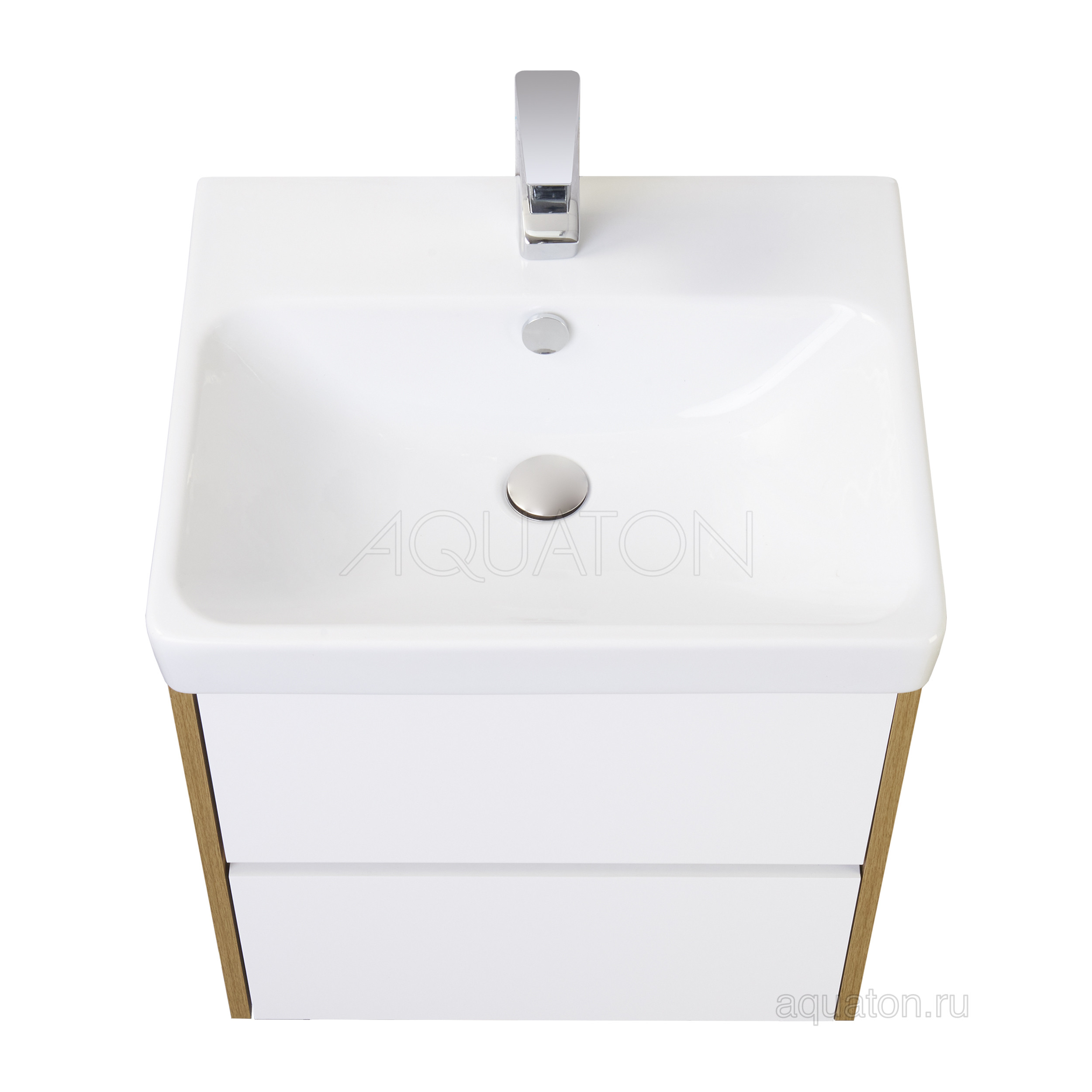 Тумба с раковиной Адриана 70 дуб/белый AQUATON Сканди 1A2518K0SDZ90