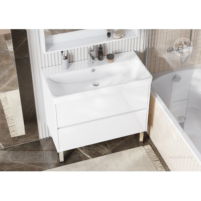 Тумба с раковиной Адриана 90 белый  AQUATON Сканди 1A2519K0SD010