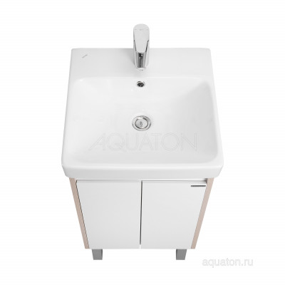 Тумба с раковиной Адриана 45 дуб/белый AQUATON Сканди 1A2787K0SDB20