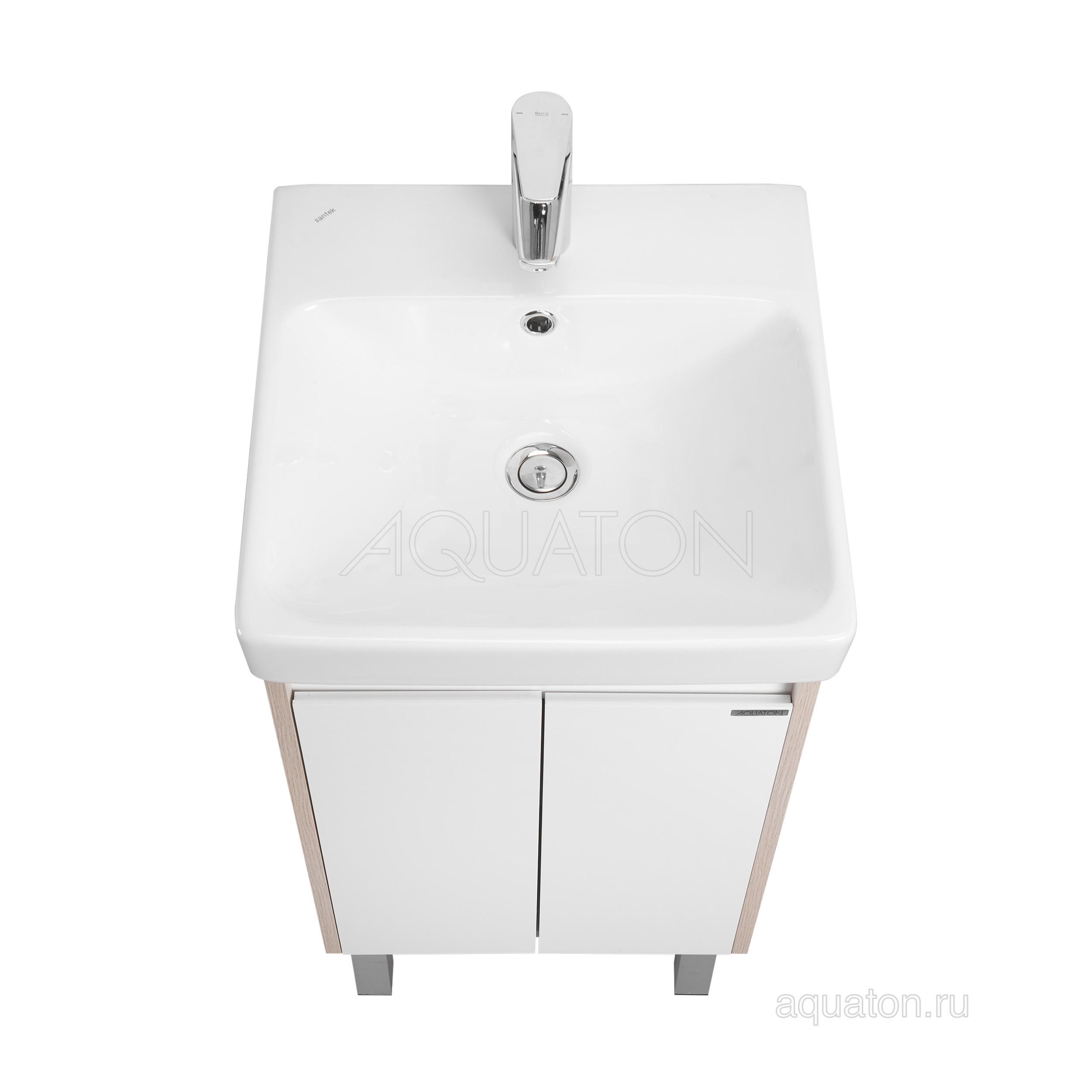 Тумба с раковиной Адриана 45 дуб/белый AQUATON Сканди 1A2787K0SDB20