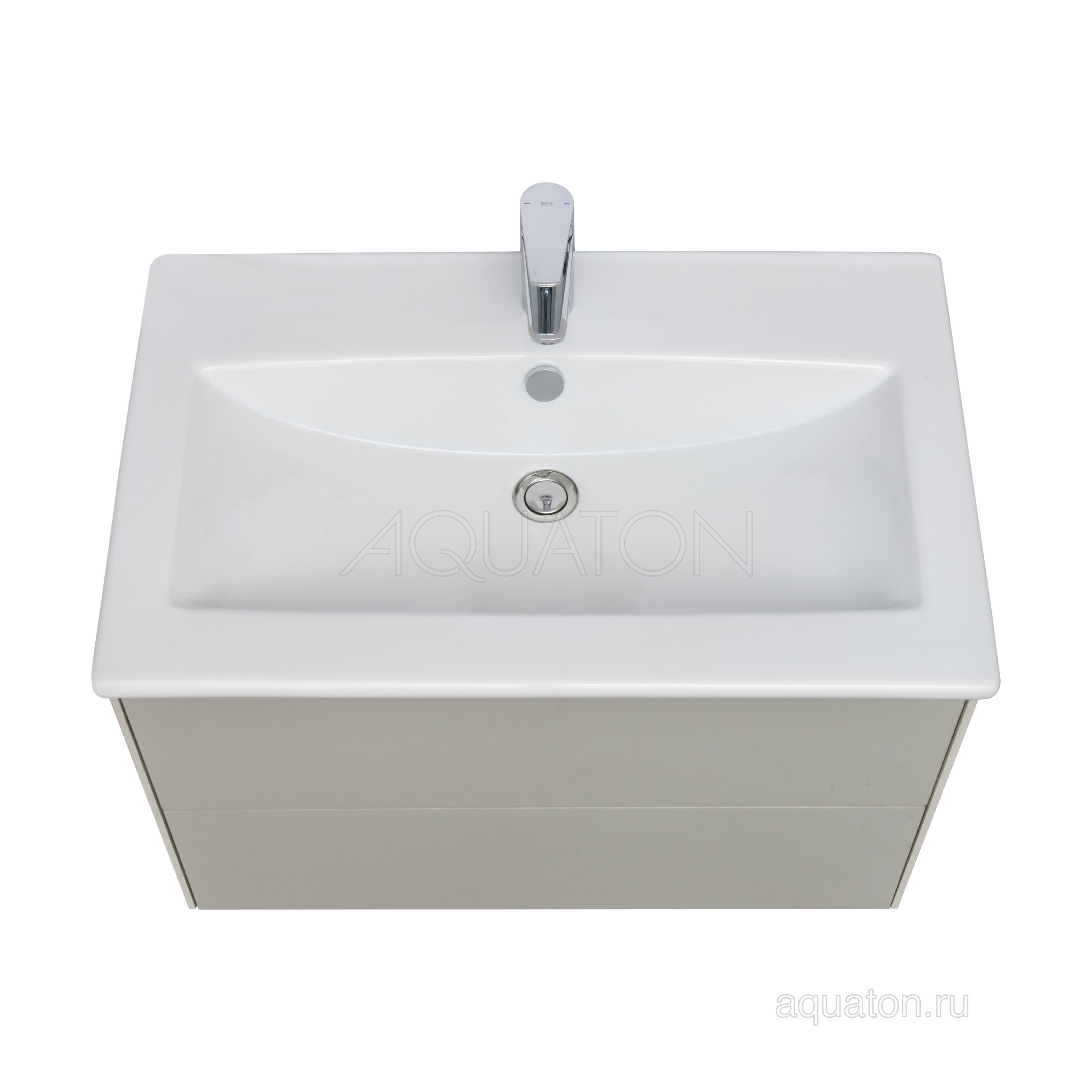 Тумба с раковиной Элина 75 слэйт/галька AQUATON Сохо 1A2581K1AJ9A0