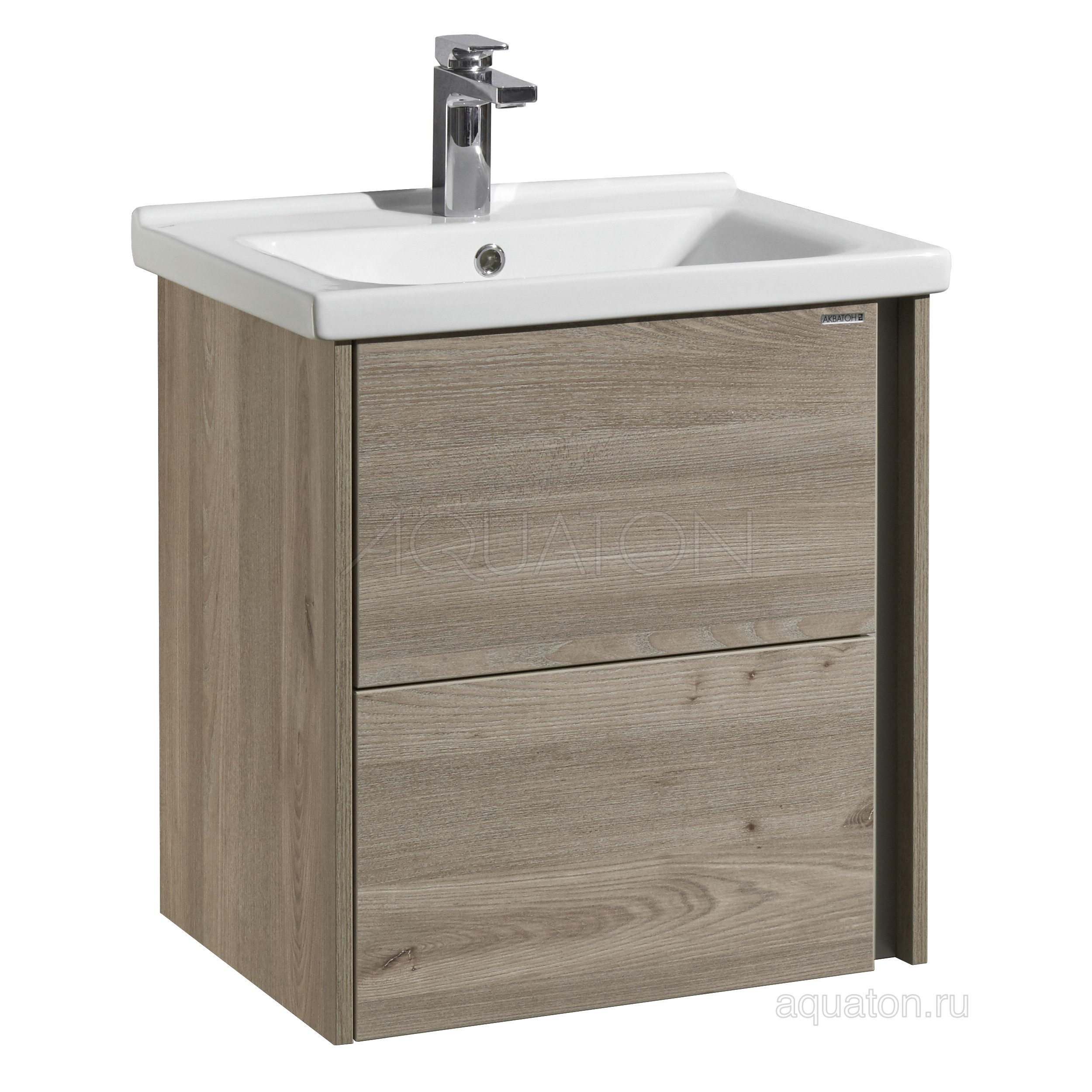 Тумба с раковиной Миранда 60 сосна AQUATON Стоун 1A2314K1SX850