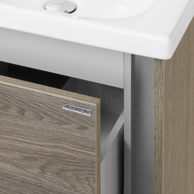Тумба с раковиной Миранда 60 сосна AQUATON Стоун 1A2314K1SX850