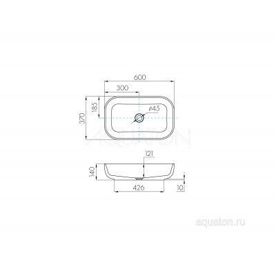 Тумба с раковиной Лола 60 дуб/антрацит AQUATON Терра 1A2472K2TEKA0